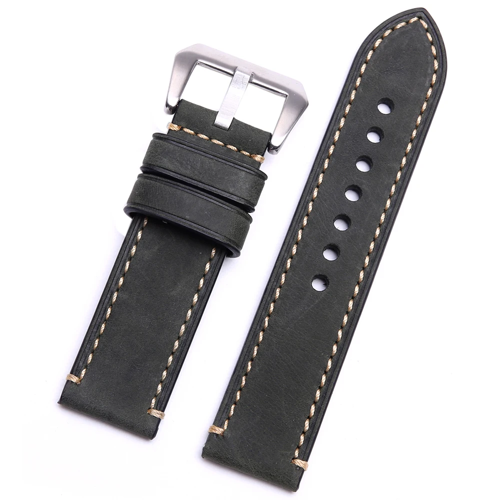 Hand made high Quality Fine Leather Watch Strap &Band Silver Buckle 20mm 22mm 24mm 26mm with stainless steel buckle
Hand made high Quality Fine Leather Watch Strap &Band Silver Buckle 20mm 22mm 24mm 26mm with stainless steel buckle