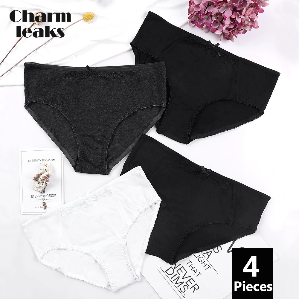 Charmleaks Women's Panties Bow-knot Underwear Hipster 4 Packs Cotton Soft Stretch Cozy Mid Waist Ladies High Quality Hot Sale
Charmleaks Women's Panties Bow-knot Underwear Hipster 4 Packs Cotton Soft Stretch Cozy Mid Waist Ladies High Quality Hot Sale