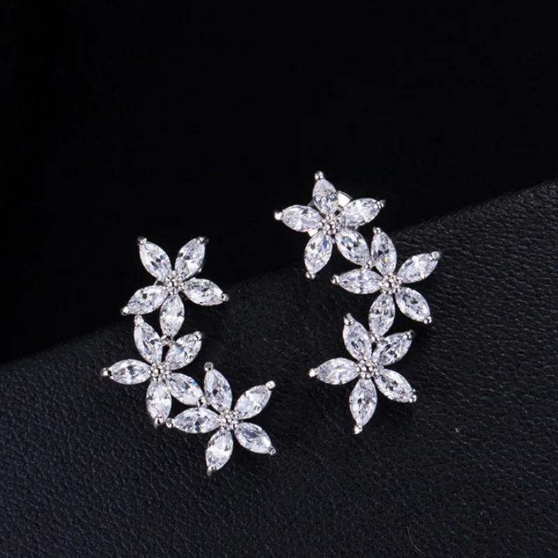 Tiny Trendy Cubic Zirconia Plant Flower Stud Earrings Luxury cz stone Crystal Earrings for women jewelry
Tiny Trendy Cubic Zirconia Plant Flower Stud Earrings Luxury cz stone Crystal Earrings for women jewelry