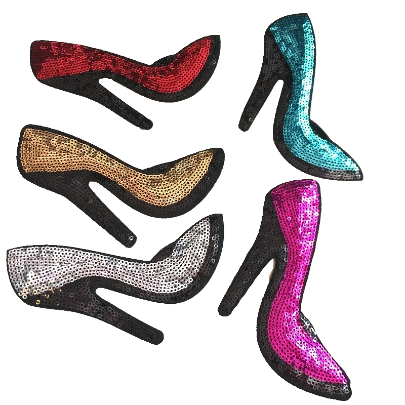 Iron on Patches for Clothing Badge 14.5x9cm 3D High heeled Shoes Sequins Patch for Clothes Fashion Beading Embroidery Stickers
Iron on Patches for Clothing Badge 14.5x9cm 3D High heeled Shoes Sequins Patch for Clothes Fashion Beading Embroidery Stickers