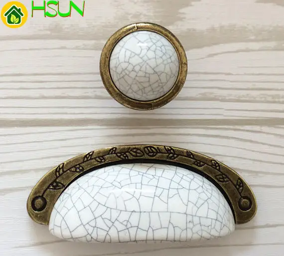 3.75" Dresser Pull Drawer Knob Pulls Handles Metal Ceramic White Crackle Antique Bronze Kitchen Cabinet Pulls Handle Knob 96mm
3.75" Dresser Pull Drawer Knob Pulls Handles Metal Ceramic White Crackle Antique Bronze Kitchen Cabinet Pulls Handle Knob 96mm