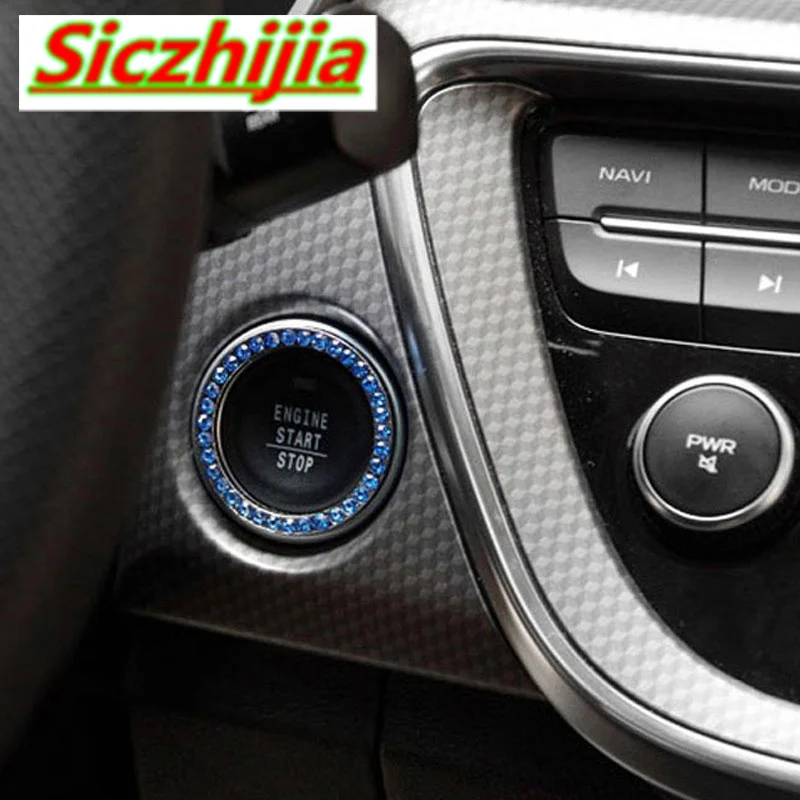 Crystal diamond one-button car ignition button decoration for Nissan Teana X-Trail Qashqai Livina Sylphy Tiida Sunny March | Автомобили и