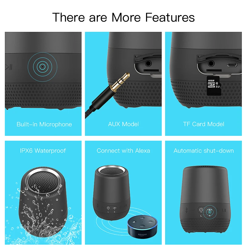 Tiso T30 30 hours playtime wireless Bluetooth V4.2 speaker 8W loudspeaker portable IPX6 waterproof AUX TF TWS with microphoe
Tiso T30 30 hours playtime wireless Bluetooth V4.2 speaker 8W loudspeaker portable IPX6 waterproof AUX TF TWS with microphoe