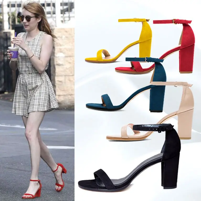 New Fashion 2017 New Arrival Five Color Famous Star Favorite Shoes Concise Middle Square Heel Peep Toe Lady Sandals Girls Pumps
New Fashion 2017 New Arrival Five Color Famous Star Favorite Shoes Concise Middle Square Heel Peep Toe Lady Sandals Girls Pumps