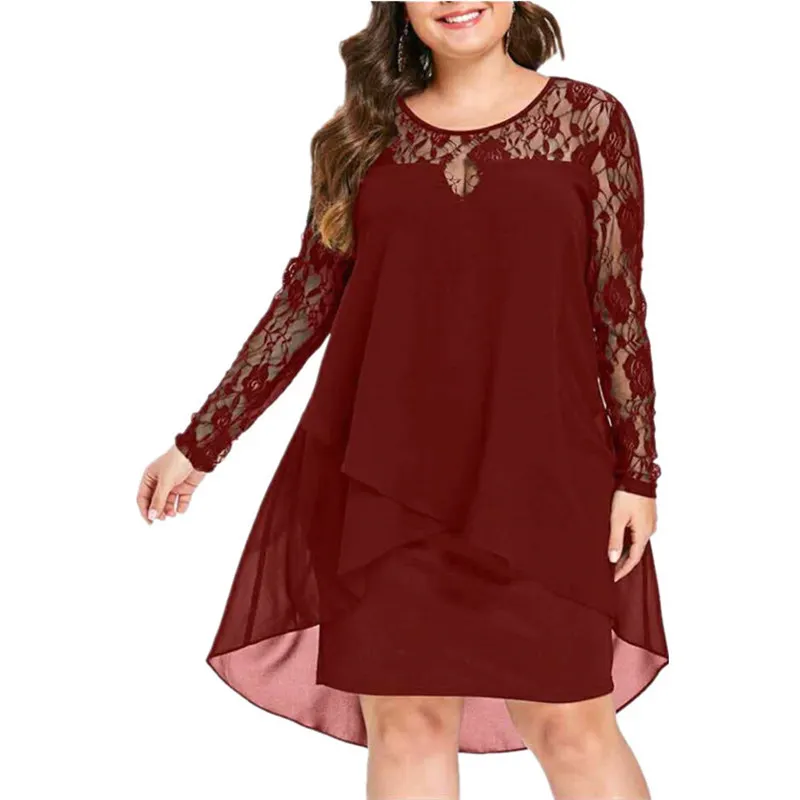 plus size XL-5XL 2019 summer Vintage Lace Dress O neck Solid Dress New Fashion Chic Women Dress vestidos C0122
plus size XL-5XL 2019 summer Vintage Lace Dress O neck Solid Dress New Fashion Chic Women Dress vestidos C0122