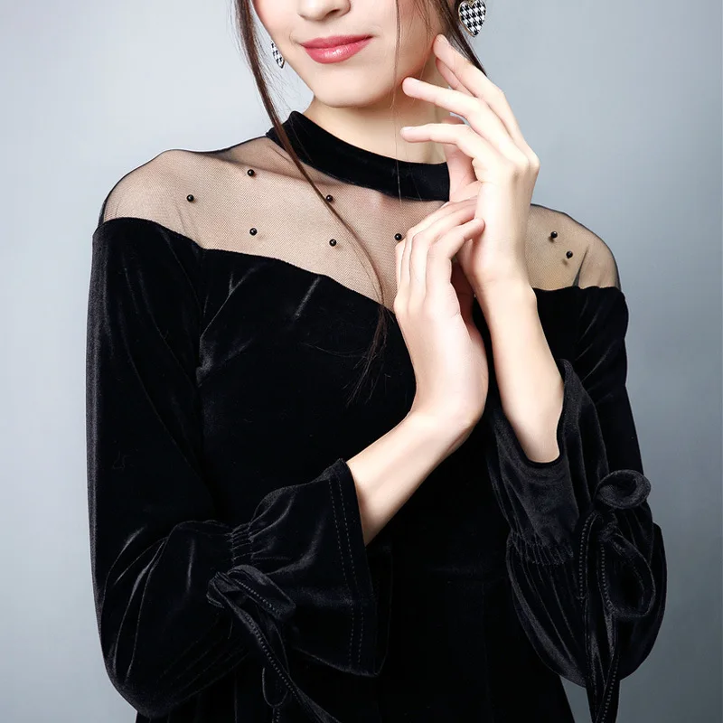 Black Women Dress Spring New Ladies Temperament Small Fragrance Velvet Waist Dress Annual Meeting Dress Black Dresses
Black Women Dress Spring New Ladies Temperament Small Fragrance Velvet Waist Dress Annual Meeting Dress Black Dresses