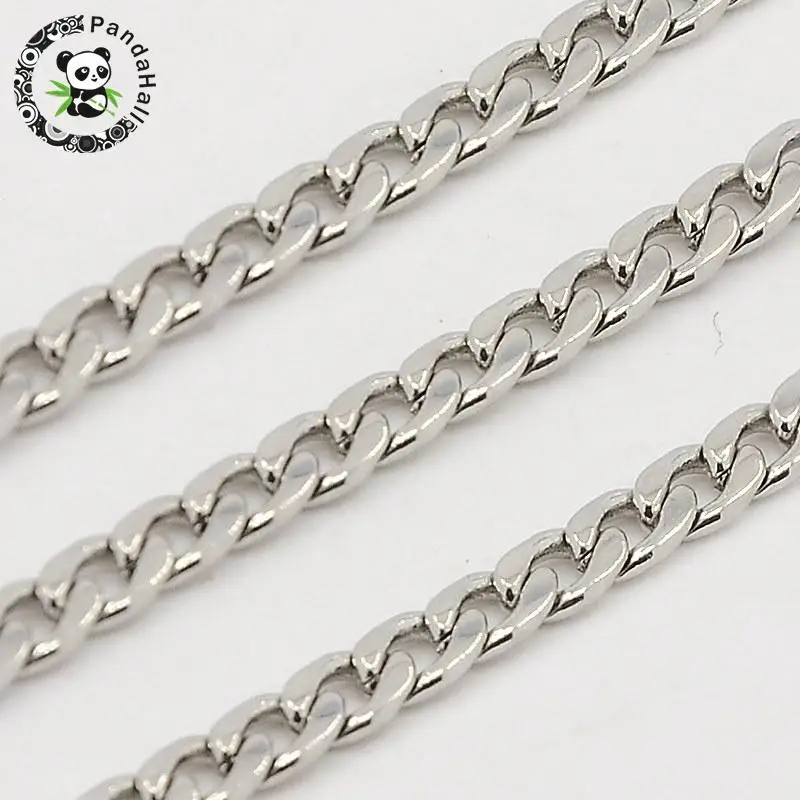 316 Stainless Steel Twisted Chains Curb Chain for Men's Necklace Making, Stainless Steel Color, 3x1mm,10m/lot
316 Stainless Steel Twisted Chains Curb Chain for Men's Necklace Making, Stainless Steel Color, 3x1mm,10m/lot
