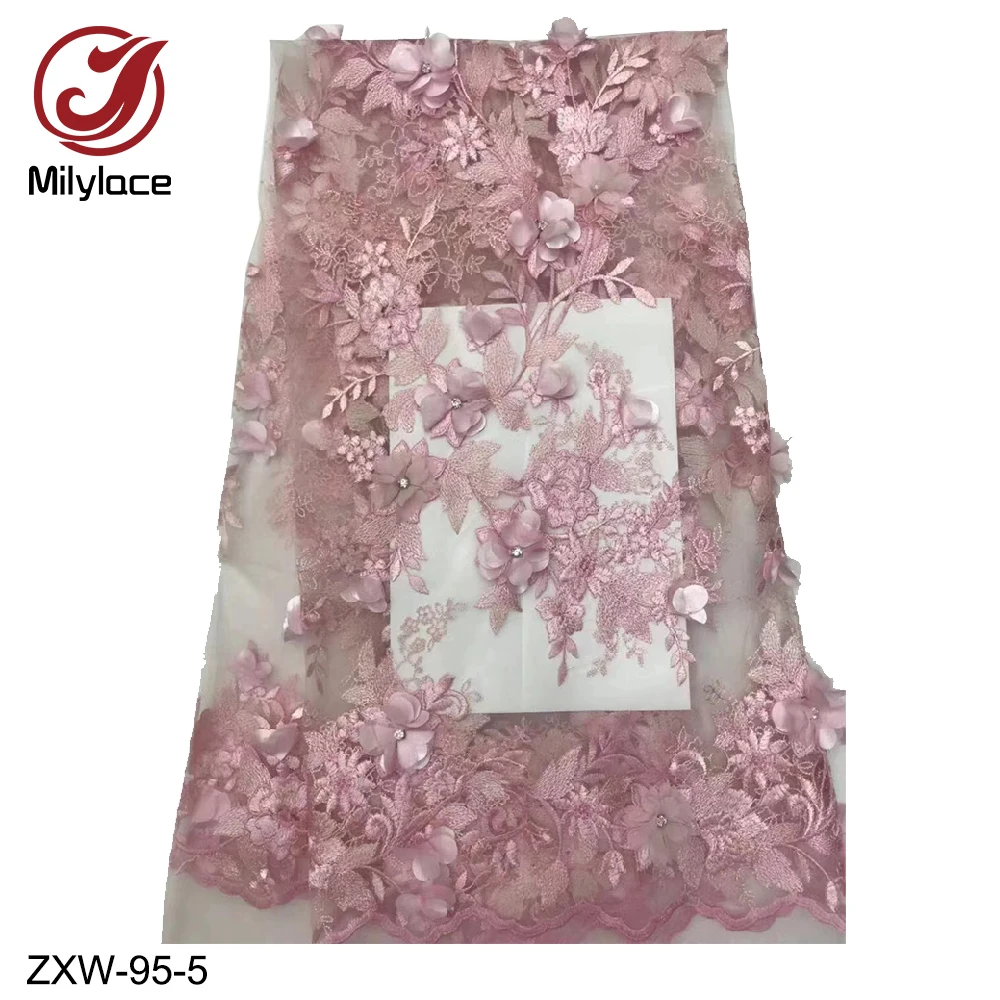 Milylace 3D flower French lace fabric 5 yard embroidery tulle lace African lace fabric with appliques for wedding dresses ZXW-95
Milylace 3D flower French lace fabric 5 yard embroidery tulle lace African lace fabric with appliques for wedding dresses ZXW-95