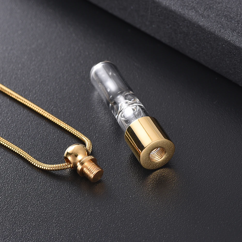 IJD10270 Glass Hourglass Cylinder Vial Stainless Steel Cremation Memorial Pendant for Pet Human Locket Keepsake Necklace Jewelry
IJD10270 Glass Hourglass Cylinder Vial Stainless Steel Cremation Memorial Pendant for Pet Human Locket Keepsake Necklace Jewelry