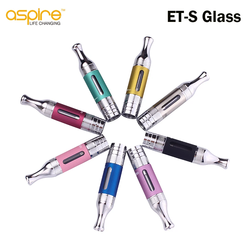 5pcs/lot Electronic Cigarette Tank Aspire ET-S Glass Clearomizer 3ml ET S Atomizer fits 1.8ohm BVC Coil for eGo Battery Vape | Электроника