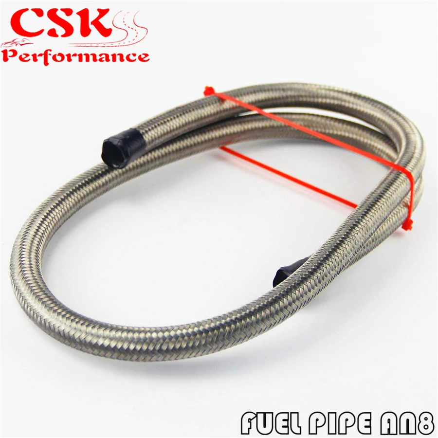 1 Meter 3 Foot AN8 Nylon Stainless Steel Braided Fuel Oil Gas Line Hose -8AN 1500PSI
1 Meter 3 Foot AN8 Nylon Stainless Steel Braided Fuel Oil Gas Line Hose -8AN 1500PSI