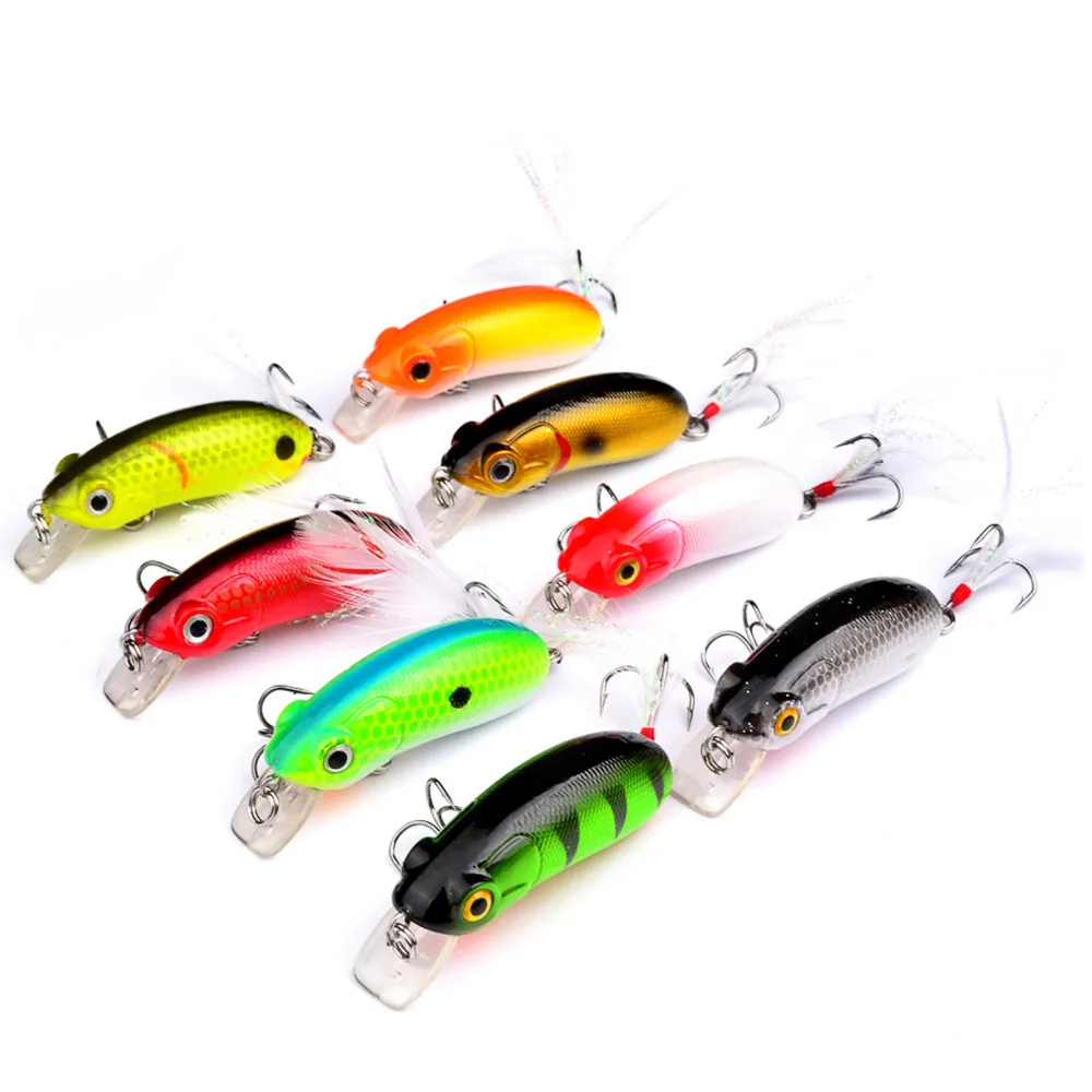 8PCS Fishing Crankbait Crank Mouse Minnow Fish Bass lure Feather hook baits 6cm/10g
8PCS Fishing Crankbait Crank Mouse Minnow Fish Bass lure Feather hook baits 6cm/10g