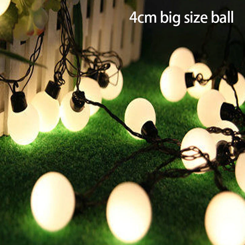 5pcs/lot Outdoor 40mm Big Size Ball Led String Light 220V/110V 5M 20leds Fairy christmas tree Decoration light For Party Garden
5pcs/lot Outdoor 40mm Big Size Ball Led String Light 220V/110V 5M 20leds Fairy christmas tree Decoration light For Party Garden