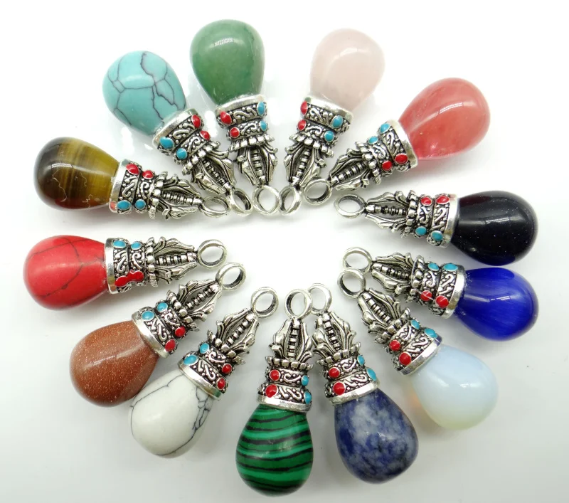 wholesale10pcs New Fashion Various natural stones Tibetan silver inlaid drop-shaped pendant DIY making necklace earrings 40*15mm
wholesale10pcs New Fashion Various natural stones Tibetan silver inlaid drop-shaped pendant DIY making necklace earrings 40*15mm
