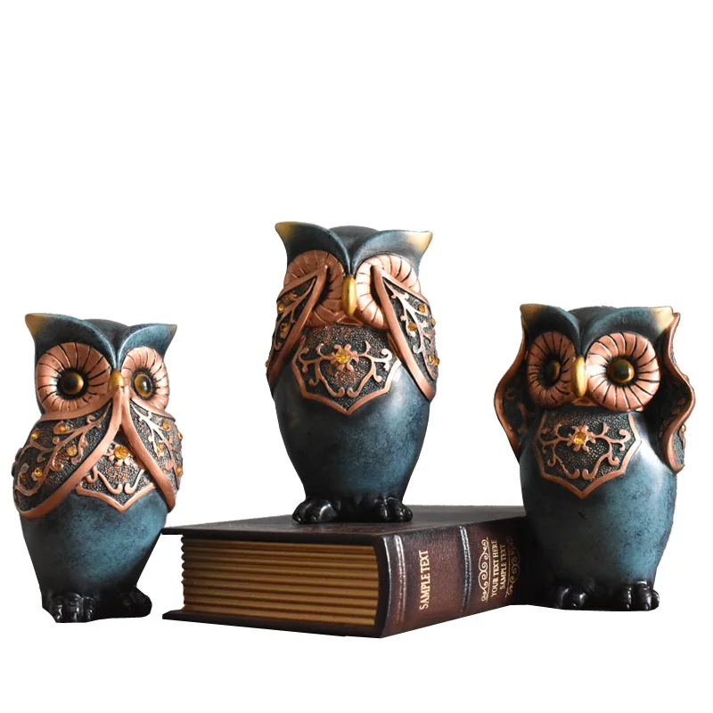 American Vintage Resin Four families Owl Arts Crafts Creative handmade Animal miniature figurines home decoration accessories
American Vintage Resin Four families Owl Arts Crafts Creative handmade Animal miniature figurines home decoration accessories