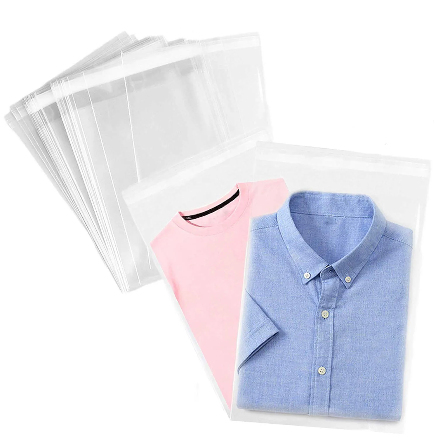 5pcs 35x45cm Clear Resealable Adhesive Cellophane Bags 2.7 Mils Thick Self Sealing OPP Plastic Bag for Packaging Clothing Shirts
5pcs 35x45cm Clear Resealable Adhesive Cellophane Bags 2.7 Mils Thick Self Sealing OPP Plastic Bag for Packaging Clothing Shirts