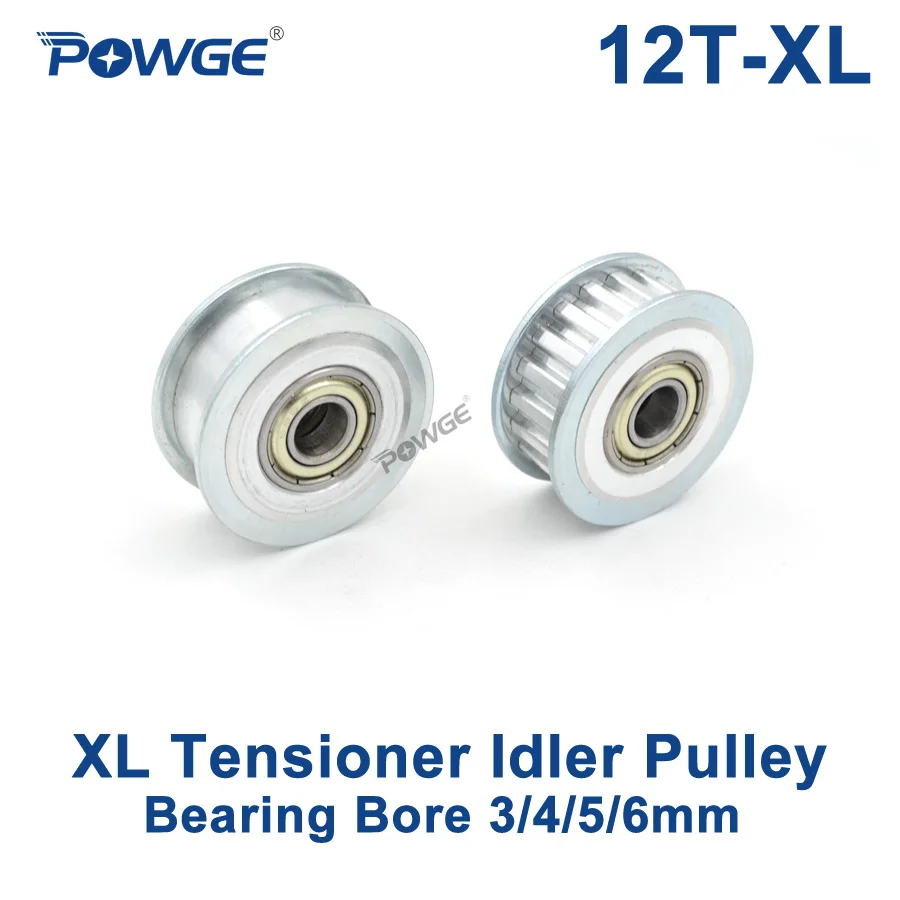 POWGE Inch 12 Teeth XL synchronous Pulley Idler Tensioner Wheel Bore 3/4/5/6mm with Bearing Guide Passive pulley XL 12teeth 12T
POWGE Inch 12 Teeth XL synchronous Pulley Idler Tensioner Wheel Bore 3/4/5/6mm with Bearing Guide Passive pulley XL 12teeth 12T
