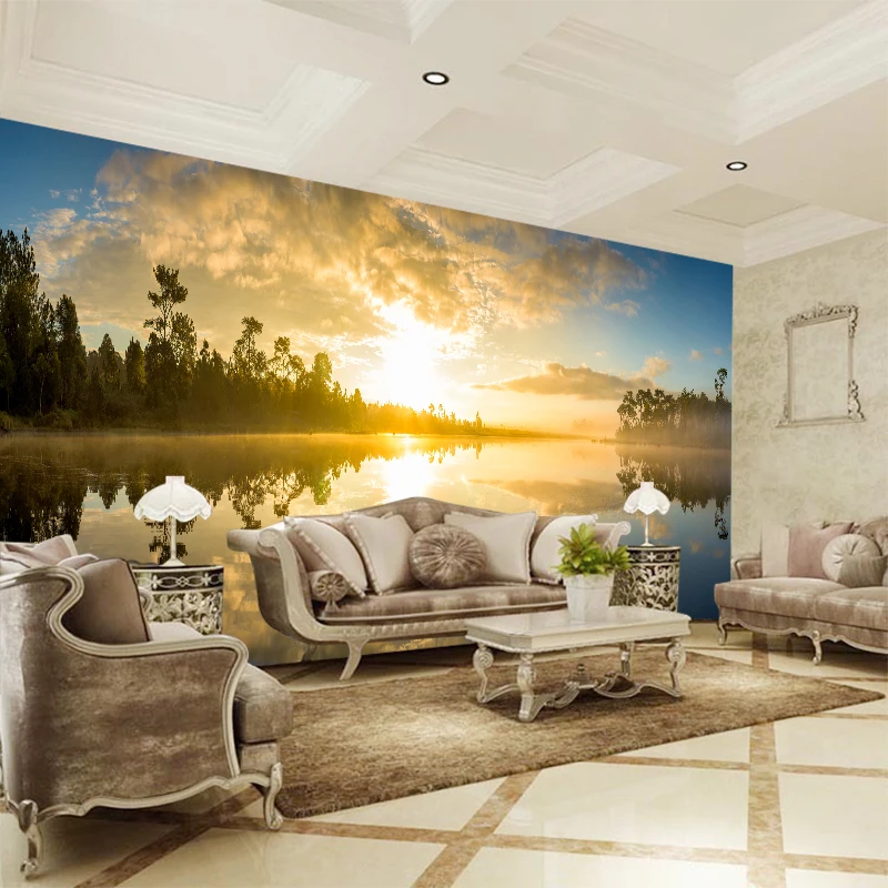 Custom any size 3D wall mural wallpapers Modern fashion Sunset and trees reflected in the lake Wall sticker YBZ074
Custom any size 3D wall mural wallpapers Modern fashion Sunset and trees reflected in the lake Wall sticker YBZ074