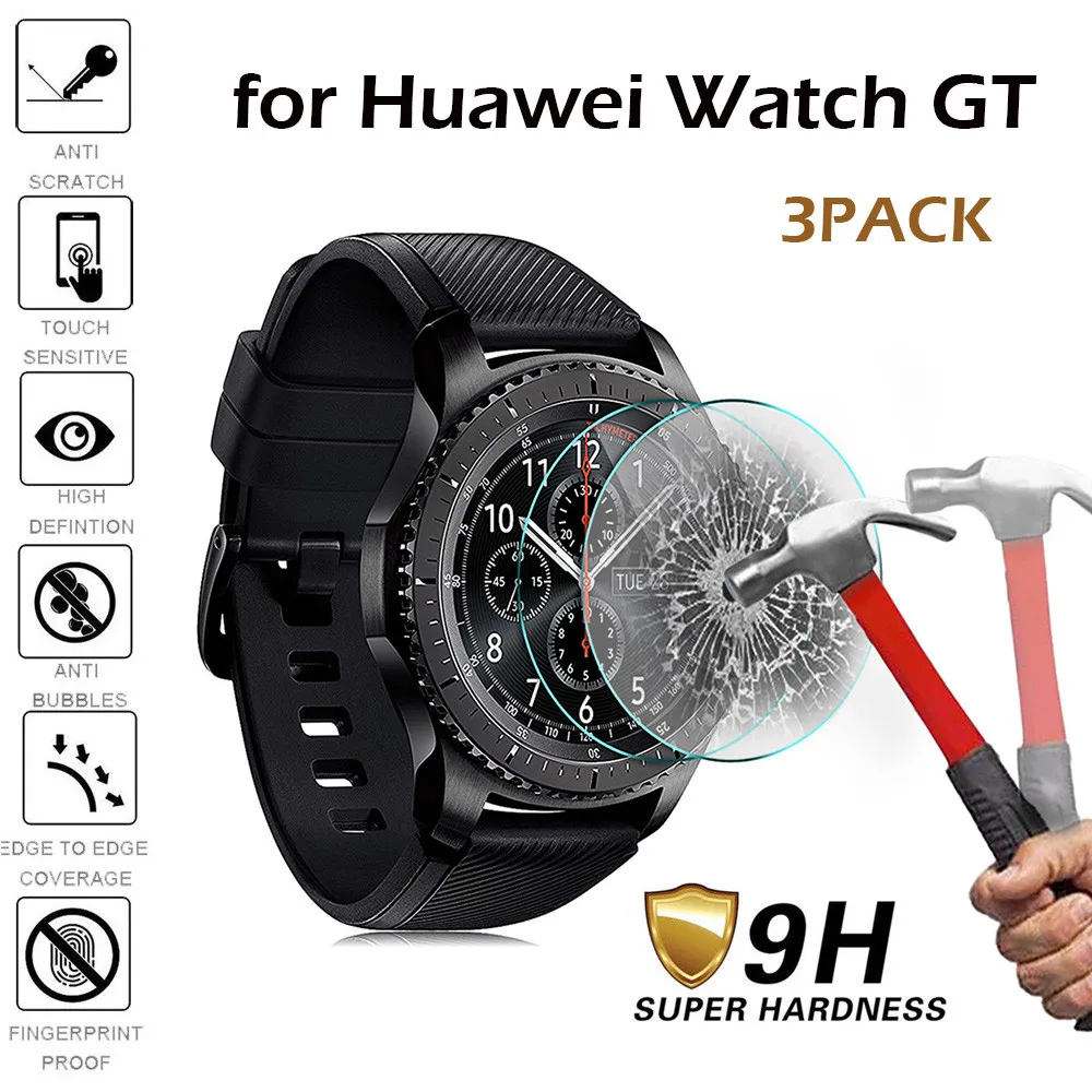 Защитное стекло для Huawei Watch GT закаленное защиты экрана ударопрочная устойчивая к