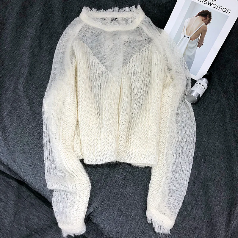 2019 Pull Hot Sale Poncho New Korean Version Of Sweet Mohair Hollowed-out Lazy Loose-knit Sweater Women's Solid Knitted Blouse
2019 Pull Hot Sale Poncho New Korean Version Of Sweet Mohair Hollowed-out Lazy Loose-knit Sweater Women's Solid Knitted Blouse