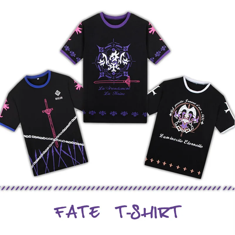 2019 Летняя мужская футболка, Топы, аниме Fate Grand Order, Жанна АРК, черная футболка с коротким рукавом, мультяшная одежда
2019 Летняя мужская футболка, Топы, аниме Fate Grand Order, Жанна АРК, черная футболка с коротким рукавом, мультяшная одежда