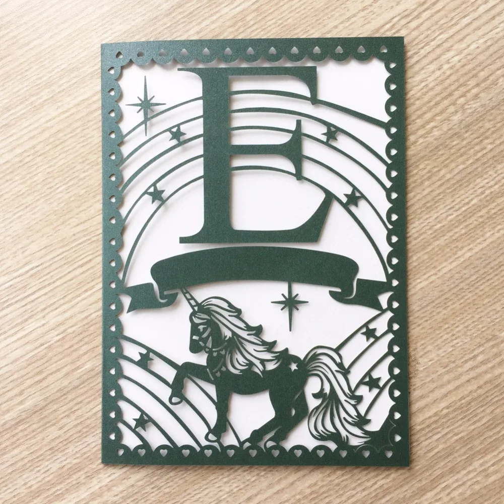 100Pcs/Lot Laser Cut Unicorn Design Wedding Invitation Card Greeting Card Easter Celebration Party Supplies
100Pcs/Lot Laser Cut Unicorn Design Wedding Invitation Card Greeting Card Easter Celebration Party Supplies