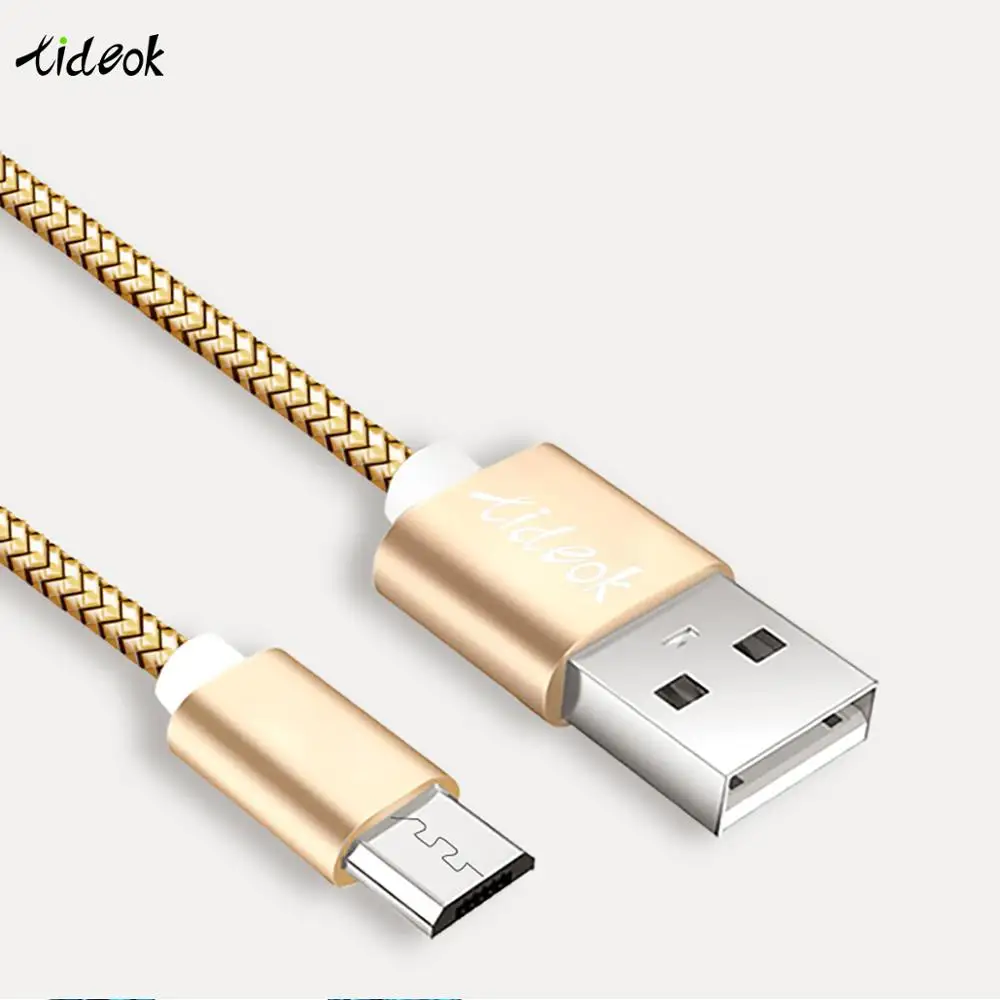Фото Кабель Micro USB для быстрой зарядки 1 м 2 3 подходит телефонов Android нейлоновый