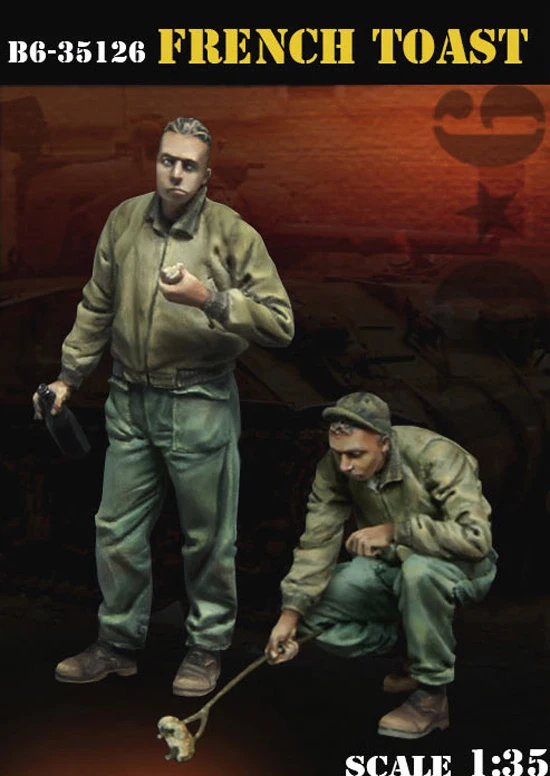 1/35, French Toast, 2 people, Resin Model Soldier GK, Military theme of World War II, Unassembled and unpainted kit
1/35, French Toast, 2 people, Resin Model Soldier GK, Military theme of World War II, Unassembled and unpainted kit