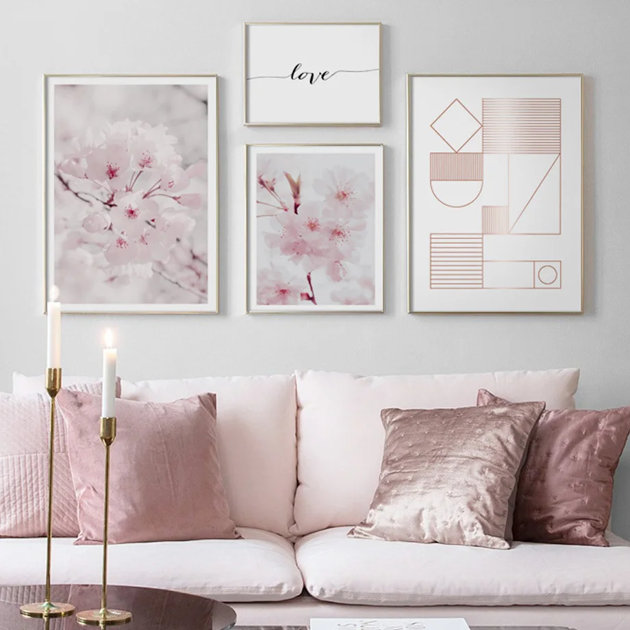 Pink Peach blossom Geometric Abstract Wall Art Print Canvas Painting Flower Nordic Poster Wall Pictures For Living Room Decor
Pink Peach blossom Geometric Abstract Wall Art Print Canvas Painting Flower Nordic Poster Wall Pictures For Living Room Decor
