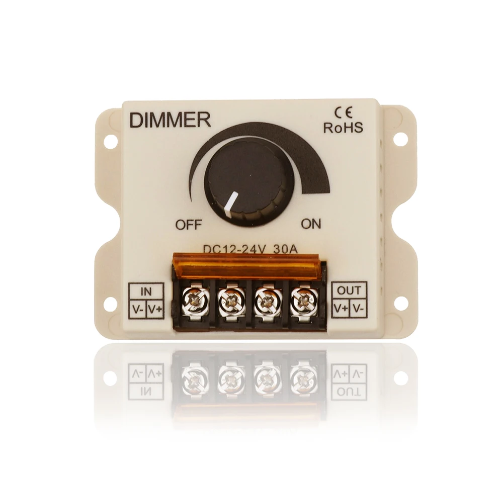 DC12V-24V LED Dimmer Brightness Adjustable 30A 360W Controller 12V 24V Led Lamp Bulbs Single Color Strip Light Dimmer JQ
DC12V-24V LED Dimmer Brightness Adjustable 30A 360W Controller 12V 24V Led Lamp Bulbs Single Color Strip Light Dimmer JQ