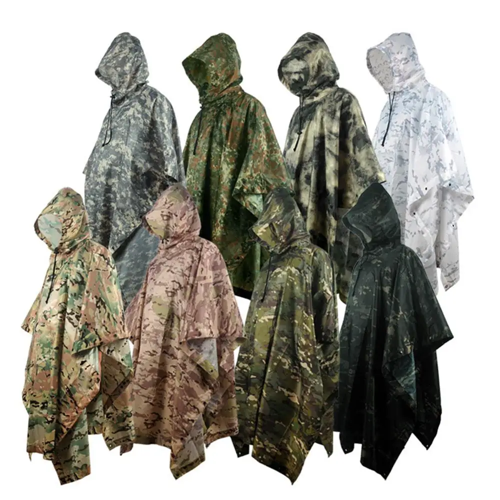 Outdoor Military Breathable Camouflage Poncho Jungle Tactical Raincoat Birdwatching Hiking Hunting Ghillie Suit Travel Rain Gear
Outdoor Military Breathable Camouflage Poncho Jungle Tactical Raincoat Birdwatching Hiking Hunting Ghillie Suit Travel Rain Gear