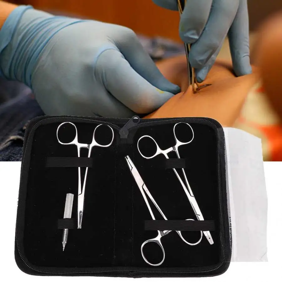 Tattoo Supplies 4pcs / Set New Stainless Steel Body Piercing Tools Professional Instruments Kit Permanent Makeup
Tattoo Supplies 4pcs / Set New Stainless Steel Body Piercing Tools Professional Instruments Kit Permanent Makeup