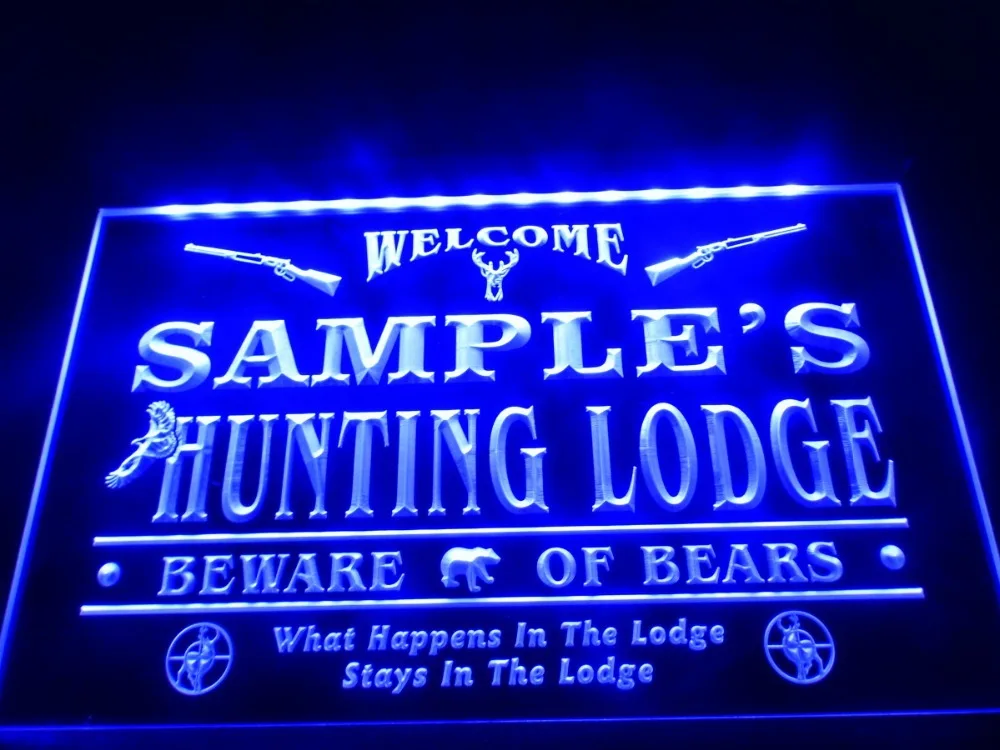 DZ042- Name Personalized Custom Hunting Lodge Firearms Man Cave Bar LED Neon Light Sign
DZ042- Name Personalized Custom Hunting Lodge Firearms Man Cave Bar LED Neon Light Sign