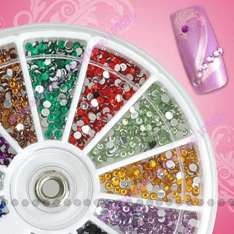 12Colors round Glitter Rhinestones Wheel Decoration Nail art Rhinestone Gems
12Colors round Glitter Rhinestones Wheel Decoration Nail art Rhinestone Gems