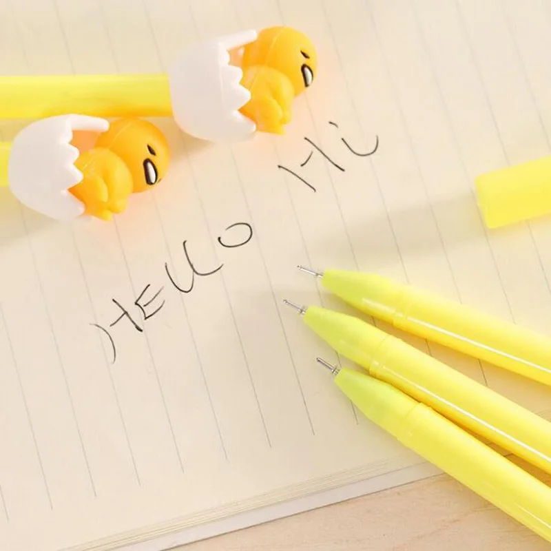 12pcs/ lot lovely cute egg yellow pattern gel pen 0.38mm black ink kawii writing pens for school supplies promotion gift
12pcs/ lot lovely cute egg yellow pattern gel pen 0.38mm black ink kawii writing pens for school supplies promotion gift