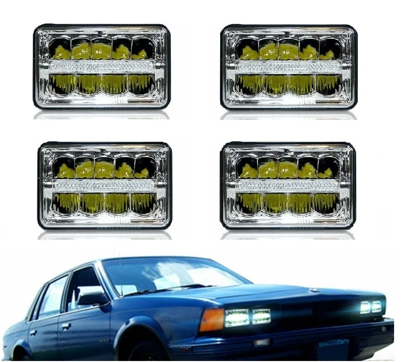(4 шт.) DOT approved 4 "X6" черный грузовик старый автомобиль квадратные фары