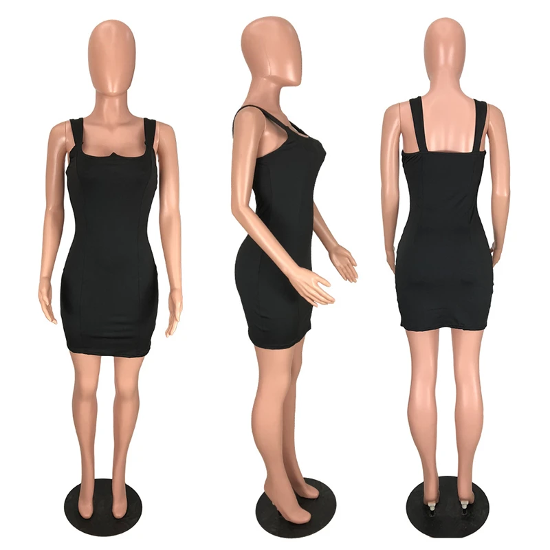 European 2020 New dress Sexy Bag hip Dress Summer Black square collar Short Slim Dresses Fashion Casual Dresses W026
European 2020 New dress Sexy Bag hip Dress Summer Black square collar Short Slim Dresses Fashion Casual Dresses W026