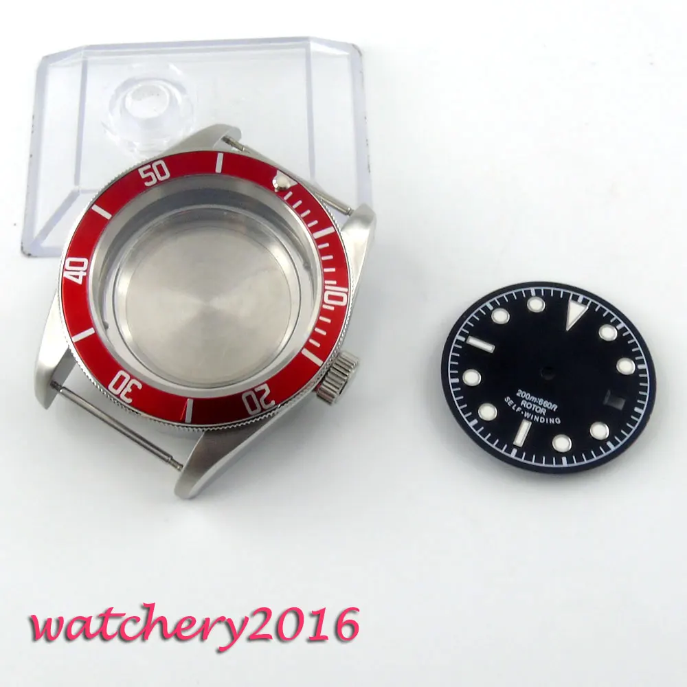 41mm Sapphire Glass Red Bezel Luminous fit 8205 8215 821A 2836 Movement High quality WatchCase + Watch Dial
41mm Sapphire Glass Red Bezel Luminous fit 8205 8215 821A 2836 Movement High quality WatchCase + Watch Dial