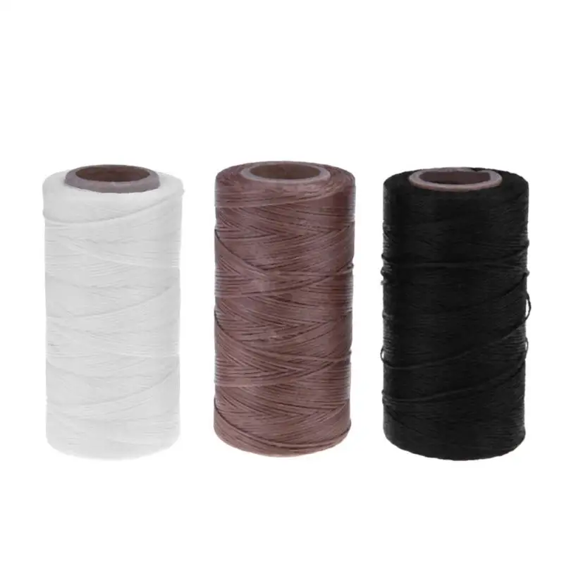 Плоская восковая нитка для шитья 50/260 м 150D/16 дюймов|threading thread|waxed sewing threadleather stitching
