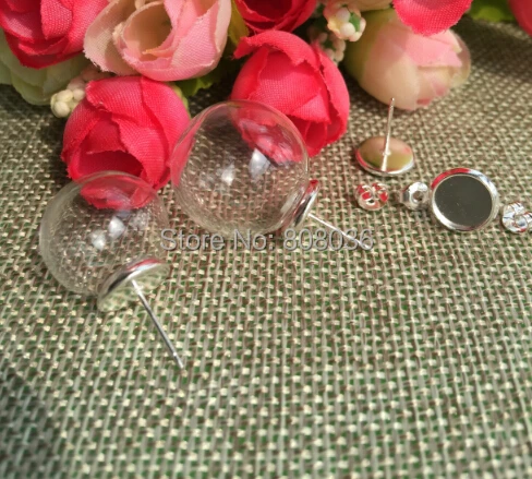 Freeshipping 50sets/lot 16mm*4mm round glass globe & 8mm silver earrings base&plug set glass vial earring set , glass ball cover
Freeshipping 50sets/lot 16mm*4mm round glass globe & 8mm silver earrings base&plug set glass vial earring set , glass ball cover