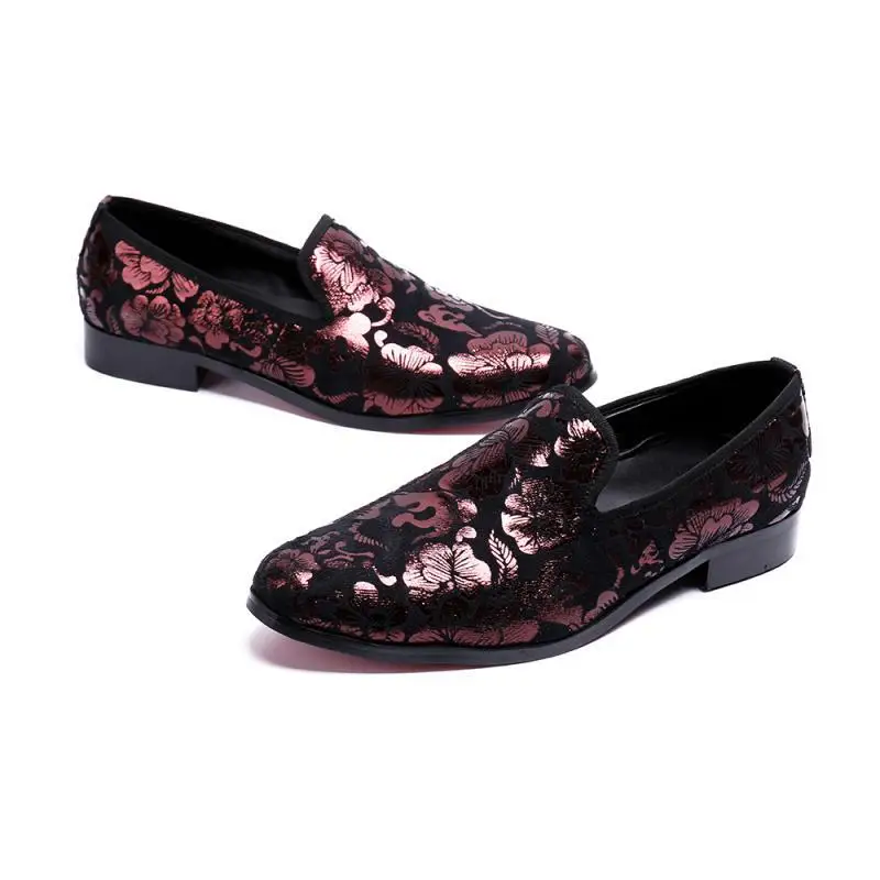 British Style Purple Fashion Floral Print Men's Loafers Fashion Party Ball Men's Dress Shoes Non-slip Peas Shoes
British Style Purple Fashion Floral Print Men's Loafers Fashion Party Ball Men's Dress Shoes Non-slip Peas Shoes