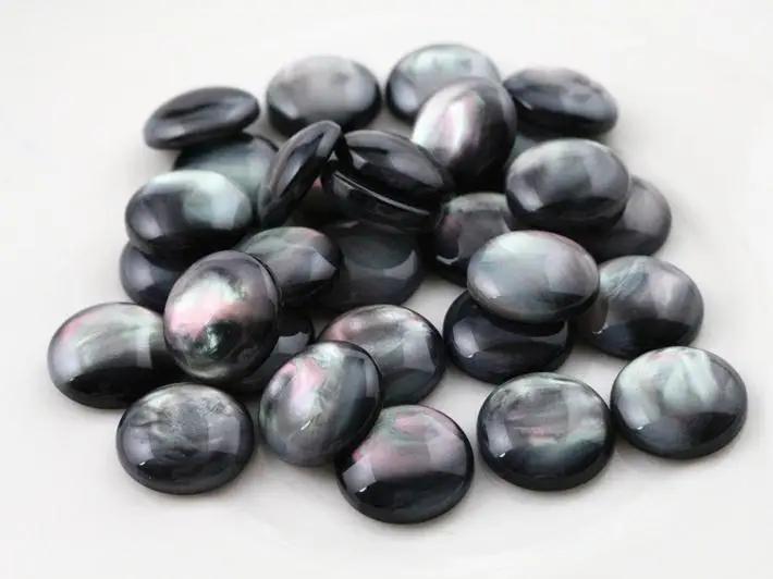 Новая мода 40 шт 12 мм Черный Цвет Плоский задник Кабошоны Камея G6 30|cabochon gemstone|cabochon