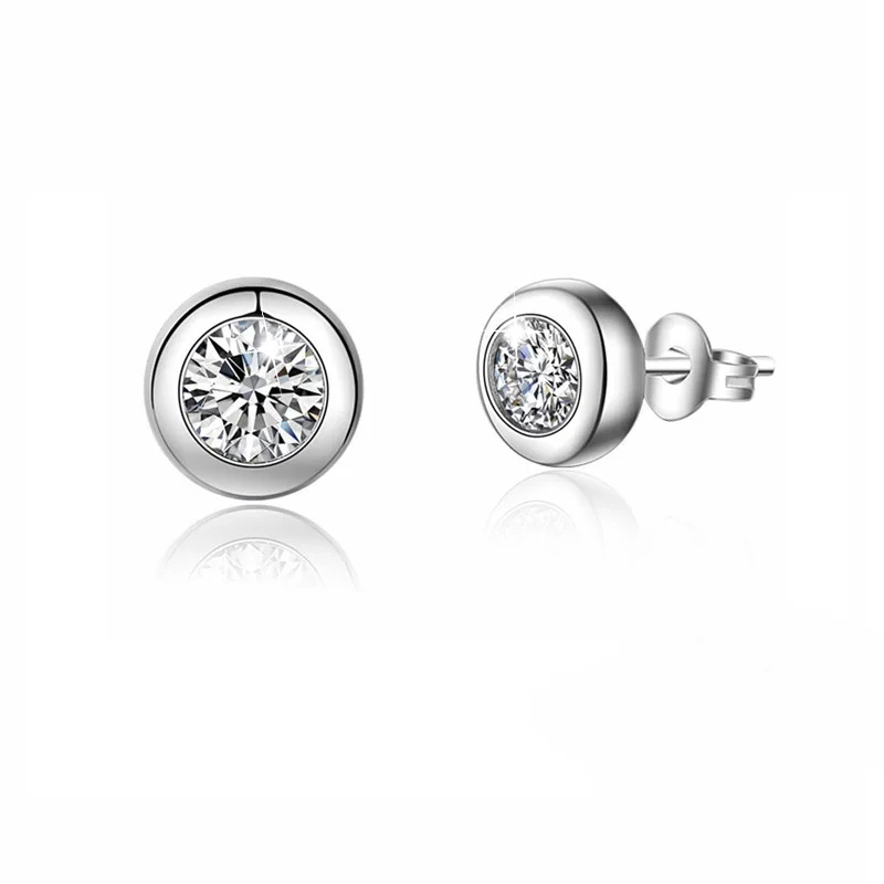 Punk Classical Silver Plated Round with AAA Zirconia Stud Earrings for Women and Men Fashion Jewelry Femme Brincos Chrismas G
Punk Classical Silver Plated Round with AAA Zirconia Stud Earrings for Women and Men Fashion Jewelry Femme Brincos Chrismas G