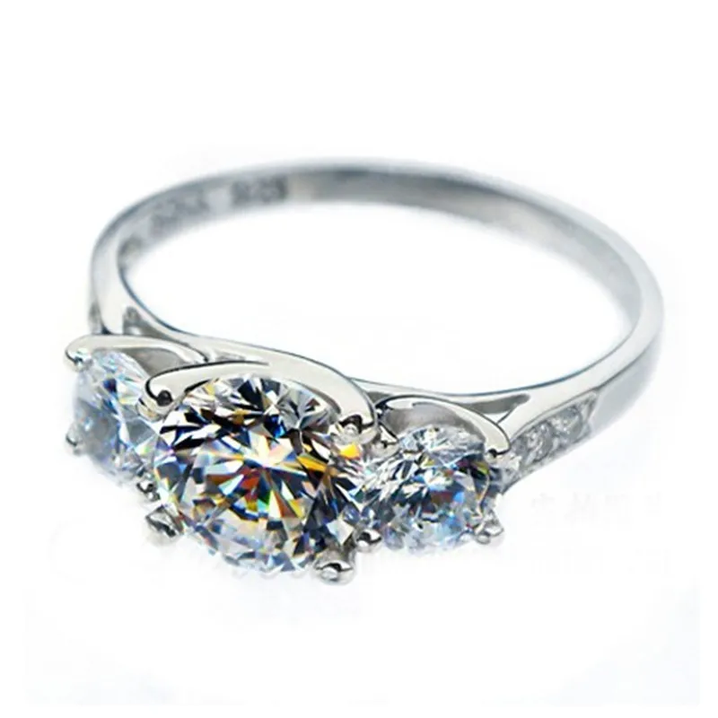 Solid 14K White Gold 1.7CT Three Stone Round Classic Jewelry Never Fade Elegant Quality Reliable Ring Women Wedding
Solid 14K White Gold 1.7CT Three Stone Round Classic Jewelry Never Fade Elegant Quality Reliable Ring Women Wedding