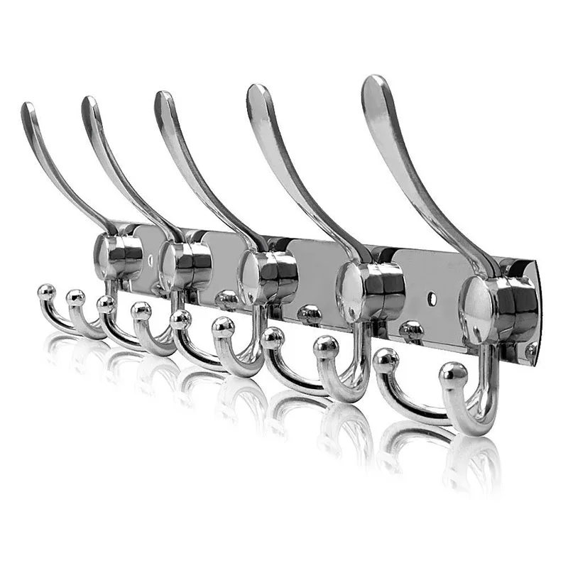10 Hooks Stainless Steel Coat Rack Wall Door Mounted Hanger Coat Hat Cloth Towel Rack Hook Bathroom Storage Holders Racks
10 Hooks Stainless Steel Coat Rack Wall Door Mounted Hanger Coat Hat Cloth Towel Rack Hook Bathroom Storage Holders Racks