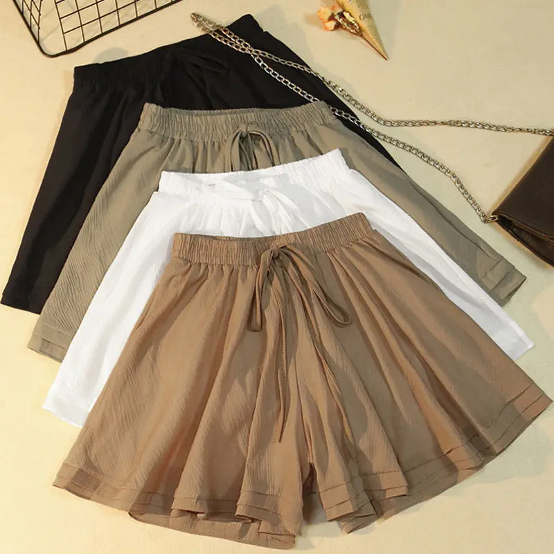 Large Size Chiffon Shorts Female Summer New Fashion Korean Slim Casual Wide Leg Shorts Plus Size L-4XL Women Clothes f1204
Large Size Chiffon Shorts Female Summer New Fashion Korean Slim Casual Wide Leg Shorts Plus Size L-4XL Women Clothes f1204