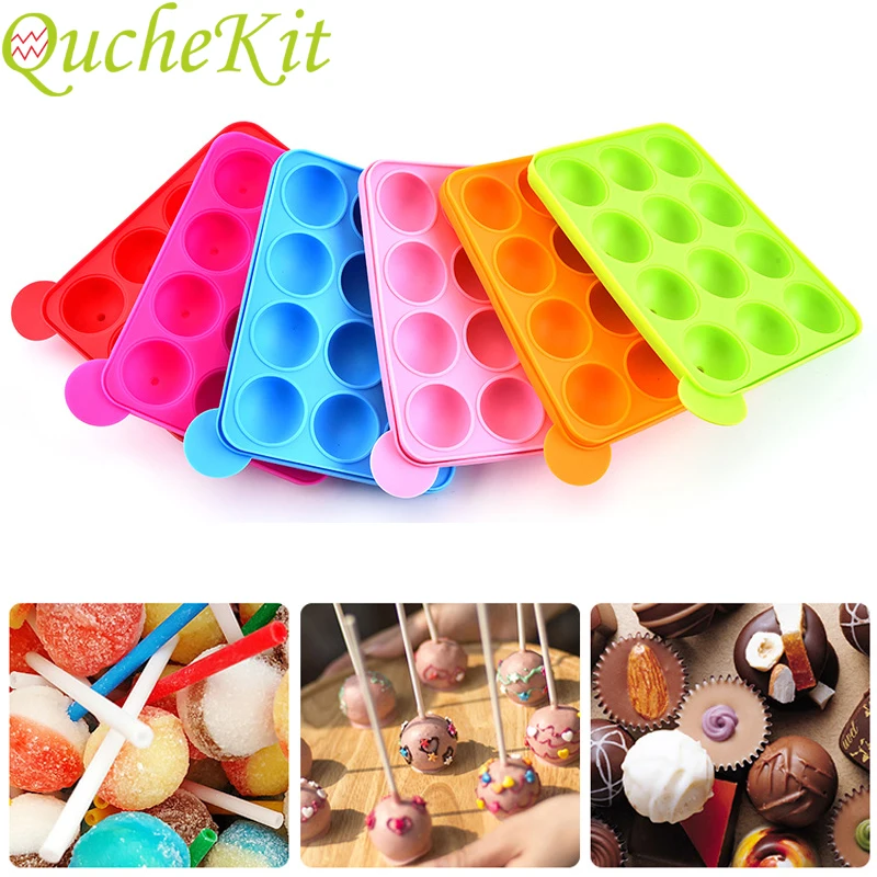 12 Holes Colorful Silicone Lollipop Mold Ball Shaped Die Mold Candy Chocolate Baking Cake Pop Mould Ice Cream Tray Stick Tools
12 Holes Colorful Silicone Lollipop Mold Ball Shaped Die Mold Candy Chocolate Baking Cake Pop Mould Ice Cream Tray Stick Tools