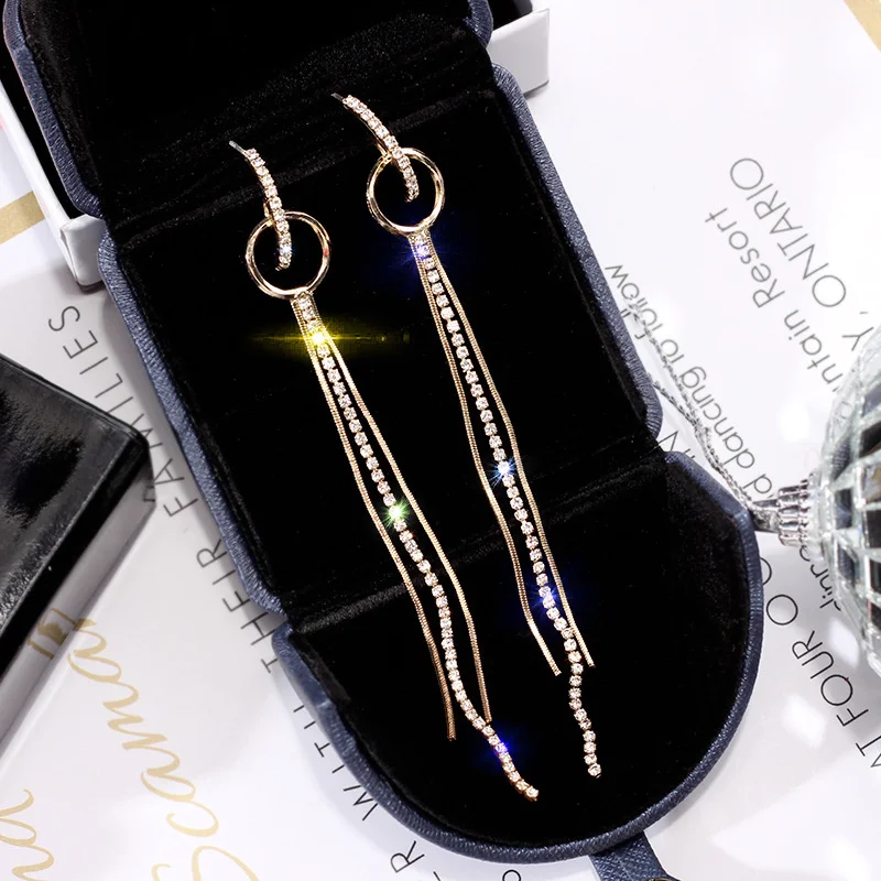 Long Section Tassel Fashion Earrings Pendant Mujer Korean Simple Gold/ Circle Earrings Lady Gift S925 Needle L3E704
Long Section Tassel Fashion Earrings Pendant Mujer Korean Simple Gold/ Circle Earrings Lady Gift S925 Needle L3E704