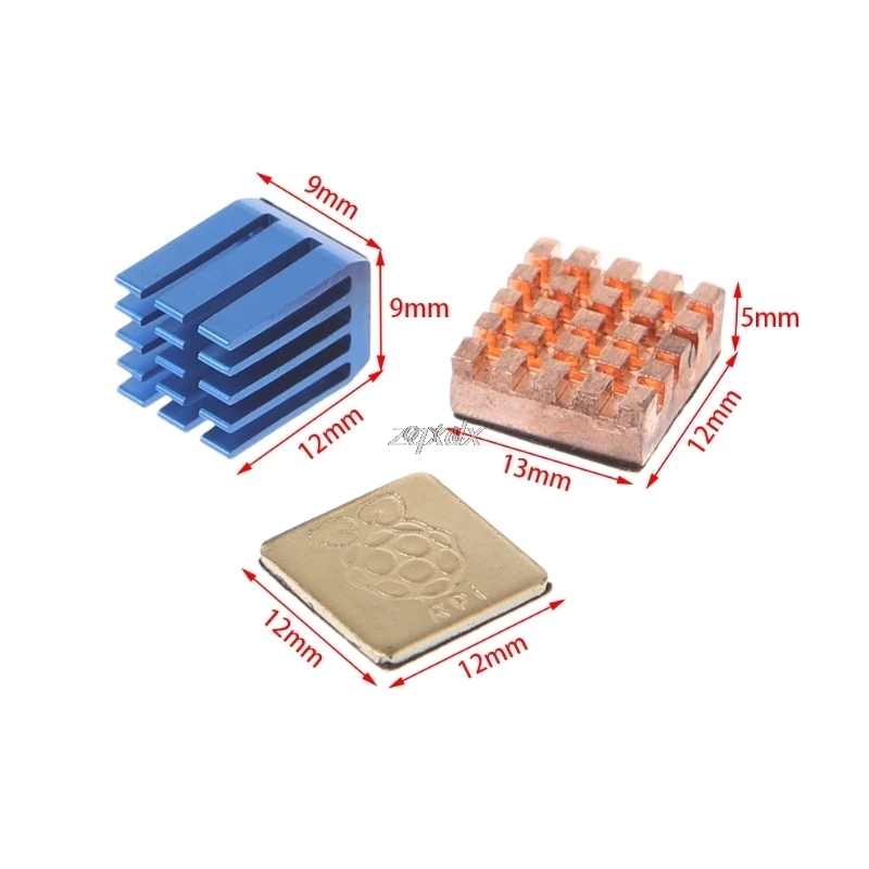 1 Aluminum + 2 Copper Heat Sinks Cooling Sitcky Pad For Raspberry Pi 2 3 Model B Drop ship
1 Aluminum + 2 Copper Heat Sinks Cooling Sitcky Pad For Raspberry Pi 2 3 Model B Drop ship