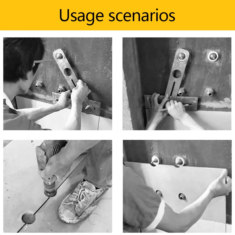 Stainless Steel Ceramic Tile Hole Locator Floor Drilling Guide Finder Position hole locator Ruler Puncher Measuring Gauge Meter
Stainless Steel Ceramic Tile Hole Locator Floor Drilling Guide Finder Position hole locator Ruler Puncher Measuring Gauge Meter